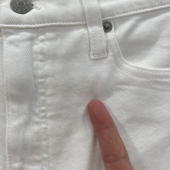 J.Crew Essential Straight Jeans‎ Women's 30P Petite White Denim All Day Stretch - Picture 5 of 16